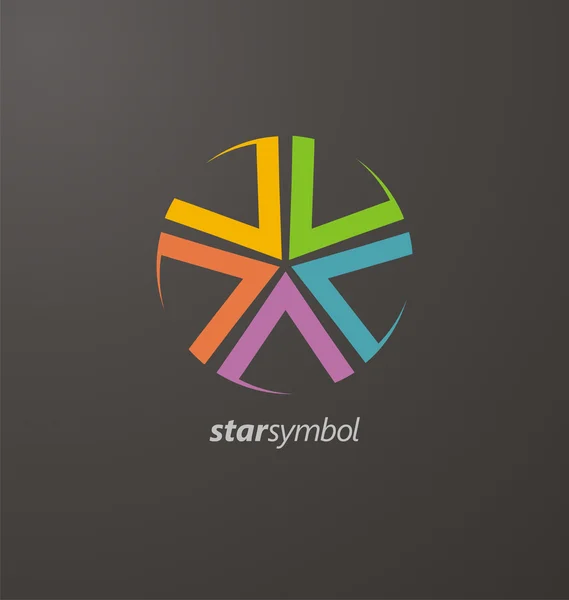 Idea de diseño de logotipo estrella — Vector de stock