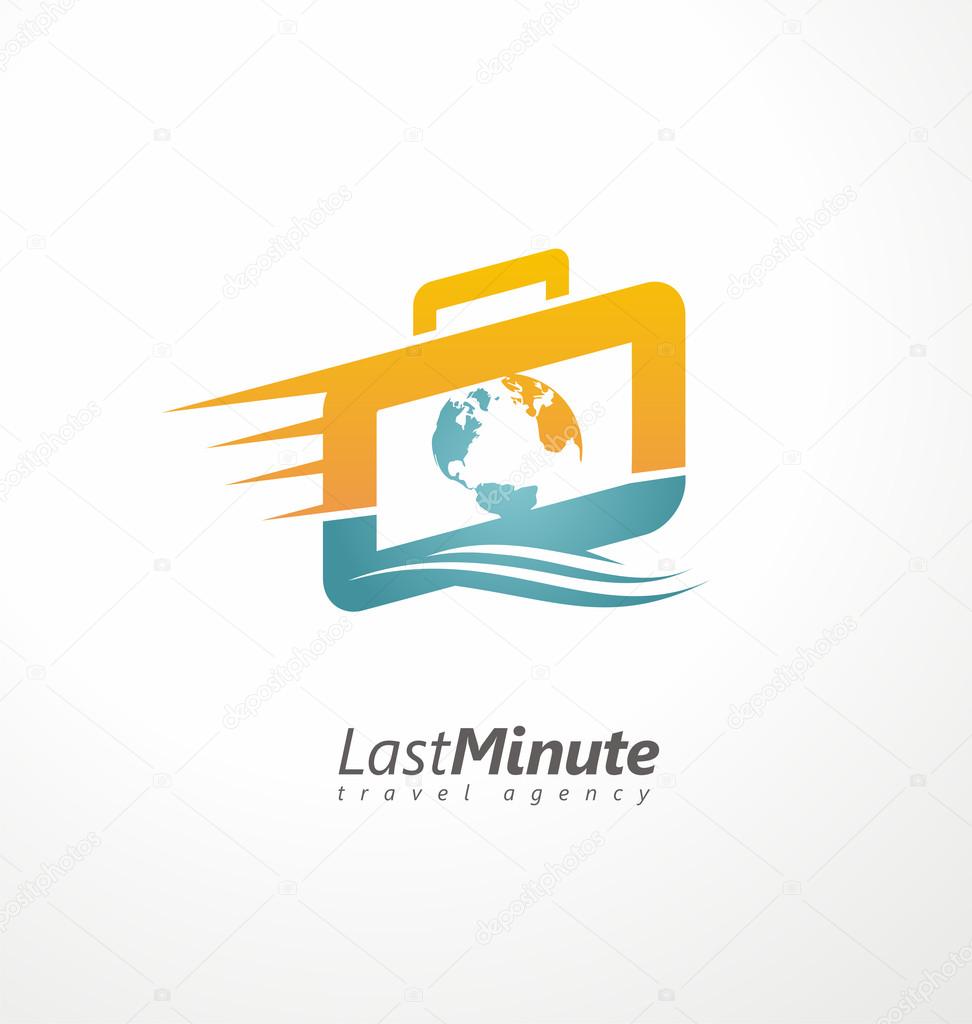 Creative logo design concept for travel agency