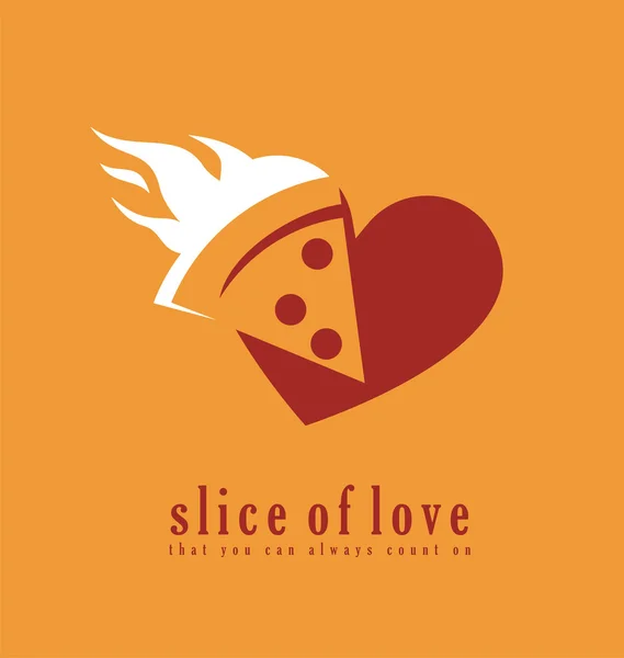 Pizzería símbolo concepto creativo — Vector de stock