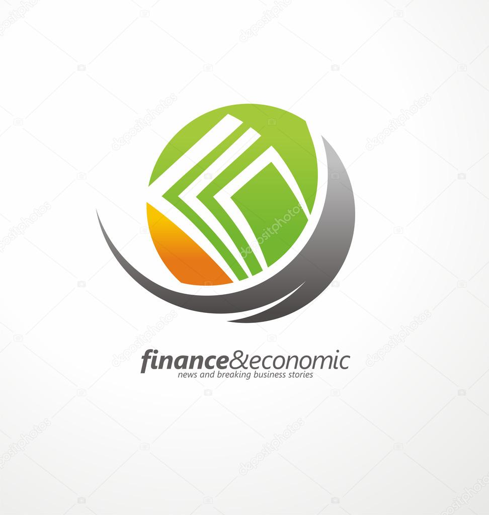 Vector concept for finance  company. Logo design with money in negative space. Business concept.