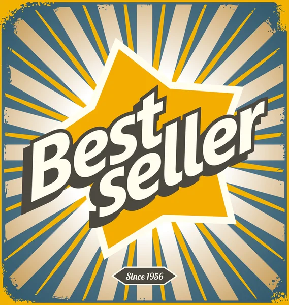 Bestseller retro estaño signo de diseño — Vector de stock