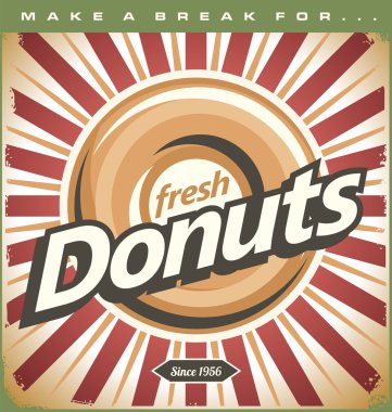 Retro Donuts Poster