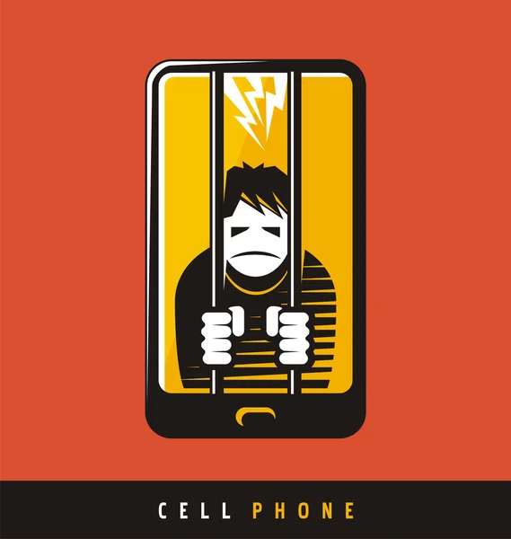 Creative poster design for cell phone — Stock Vector