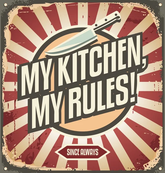 Vintage kitchen sign — Stock Vector