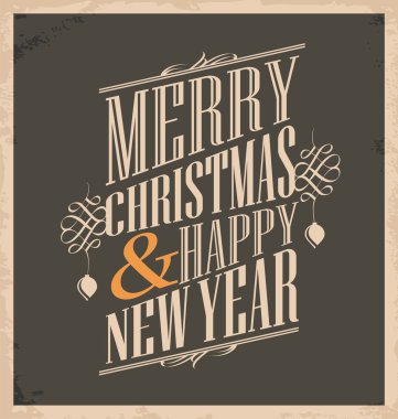Eski kağıt doku Noel kartı şablonu