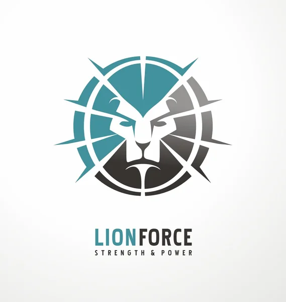 Design de logotipo criativo de cabeça de leão — Vetor de Stock