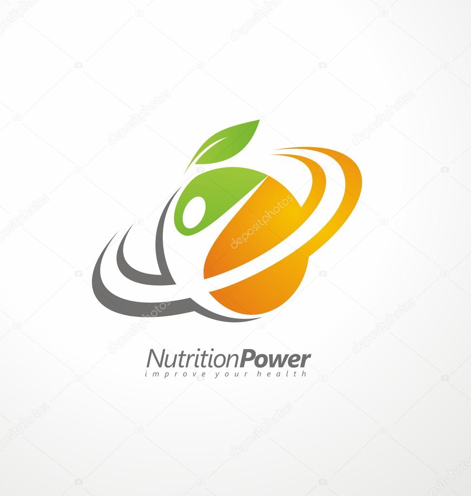 Organic Health Food creative symbol layout