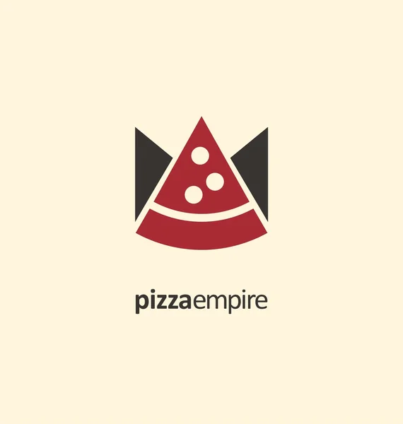 Δημιουργική σύμβολο πρότυπο για εστιατόριο πιτσαρία ή Φάστ φούντ — Διανυσματικό Αρχείο