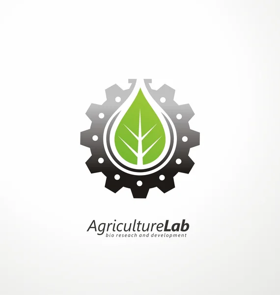 Modelo de design de logotipo de tecnologia agrícola moderna — Vetor de Stock