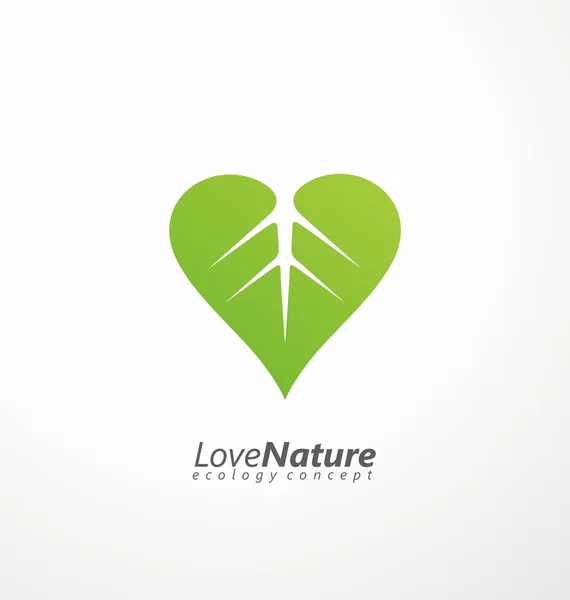 Πρότυπο σχεδίασης δημιουργική λογότυπο φύση αγάπη — Διανυσματικό Αρχείο