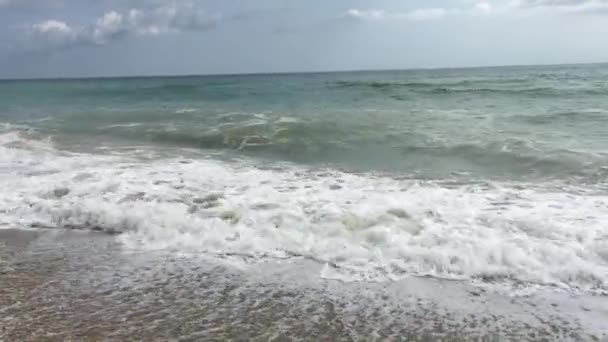 Vue sur le littoral, Mer Adriatique, Marches, Italie — Video