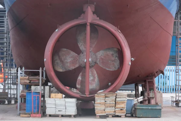 Ship Propeller Detail Shipyard San Benedetto Del Tronto Marche Region — Stock Photo, Image