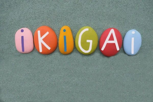 Ikigai Japonský Koncept Který Znamená Důvod Pro Bytí Mnoha Barevných — Stock fotografie