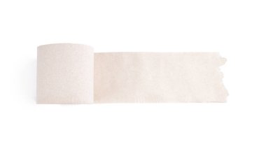 Tuvalet kağıdı beyaz arka planda izole edilmiş. Koronavirüs salgınında panik satın alma illüstrasyonu