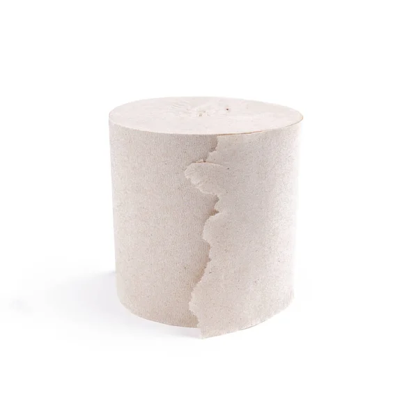 Rollo de papel higiénico aislado sobre un fondo blanco — Foto de Stock