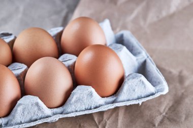 Tavuk yumurtası arka planı. kopyalama alanı. Çok basit. çiftçilik kavramı