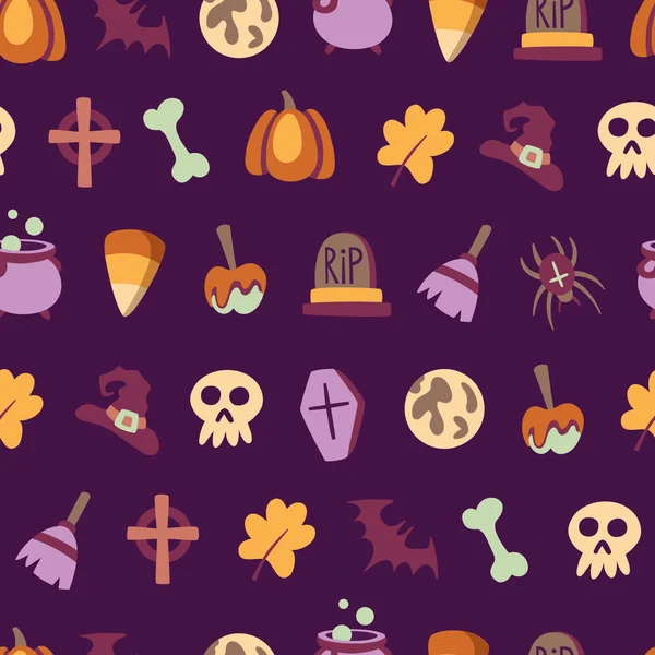 Naadloze halloween patroon — Stockvector