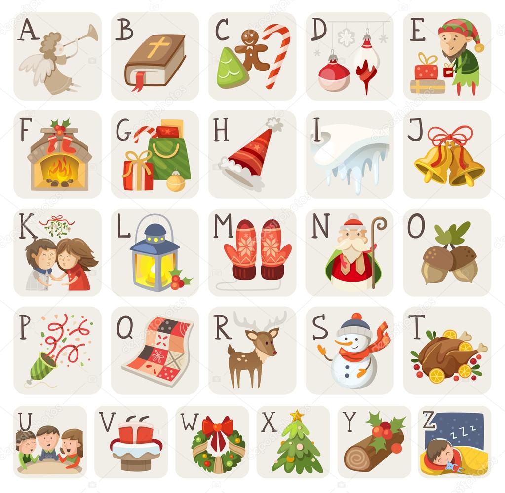 Christmas alphabet.