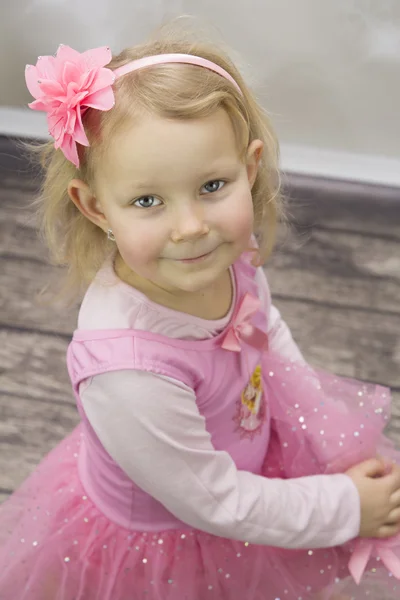 Little ballerina in tulle dress — Stock Photo, Image