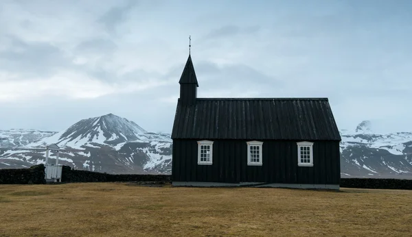 Igreja negra de Budir, Islândia — Fotografia de Stock