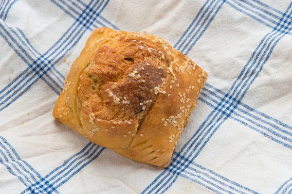 Pastel de queso de Pascua chipriota casero, flaouna — Foto de Stock