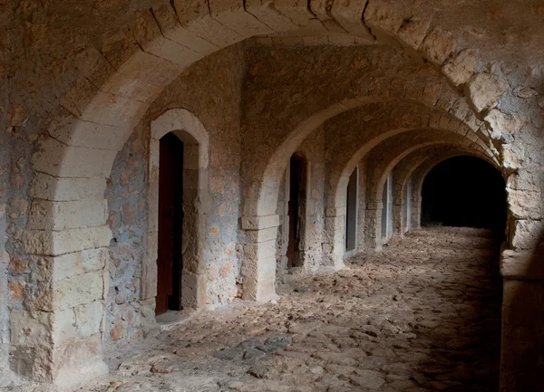 Passaggio delle catacombe, monastero Arkadi Creta Grecia — Foto Stock