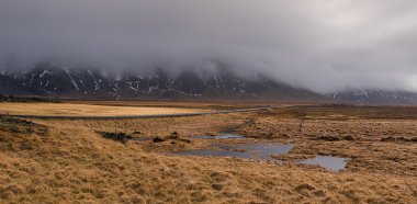 Dramatik kış İzlanda manzara 