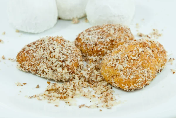 Pasteles de miel de Navidad con nueces —  Fotos de Stock