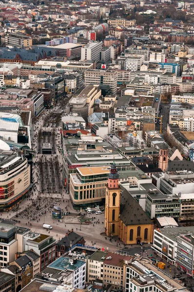 Vista panorámica del paisaje urbano de la ciudad de Frankfurt Alemania Europa — Foto de Stock