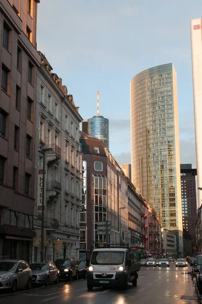 Cityscape of the city of Frankfurt the financial centre of Germany Europe — Stock Photo, Image