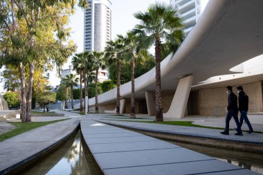 The modern and futuristic architecture of Eleftheria square in Nicosia the capital city of Cyprus