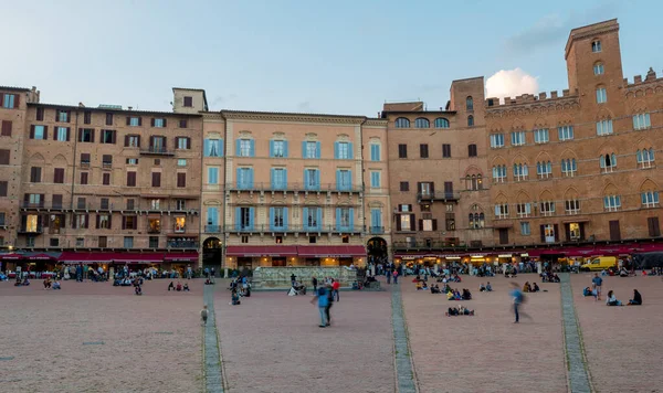 Siena Italien Oktober 2017 Piazza Del Campo Det Största Offentliga — Stockfoto