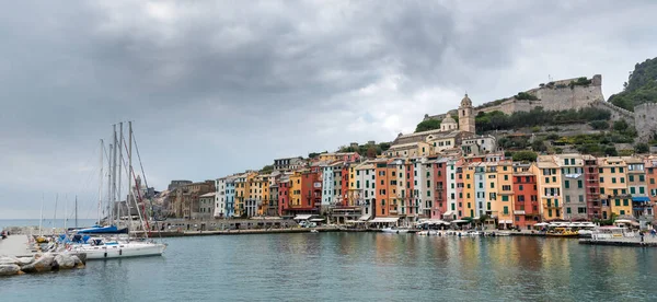 Fischerdorf Portovenere Mit Bunten Häusern Cinque Terre Ligurien Italien — Stockfoto