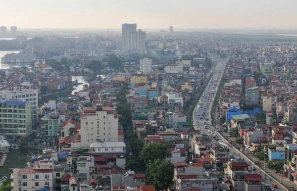 Skyline of Hanoi in Vietnam Asia late in the evening — Stock Photo, Image