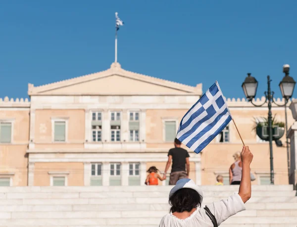 Yunan bayrağı, Atina — Stok fotoğraf