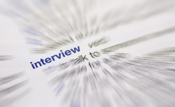 Interview word — Stock Photo, Image