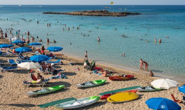 İncir ağacı turist Protaras, Kıbrıs bay