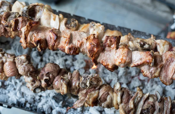 Cyprus traditionele kebab, souvla — Stockfoto