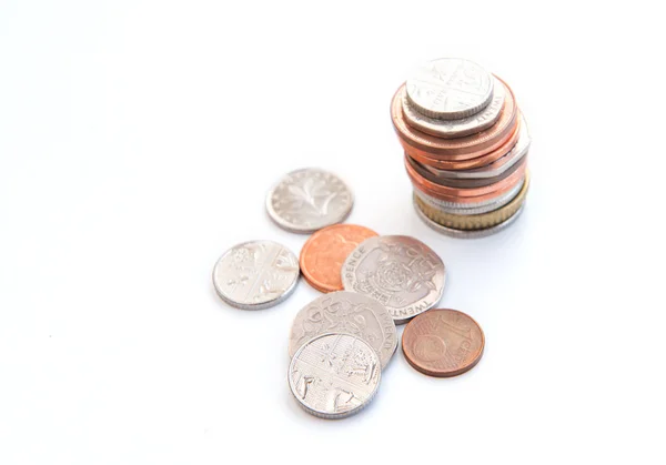 Peníze hotovosti mince — Stock fotografie