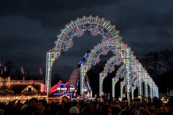 Paese delle meraviglie invernali Londra Mercatino di Natale — Foto Stock