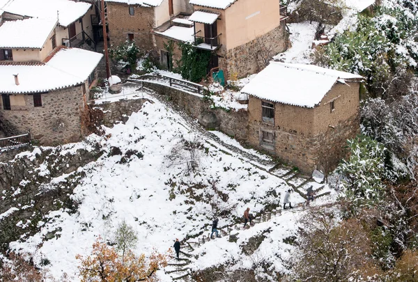 Kakopetria dorp tijdens de winter Troodos Cyprus — Stockfoto
