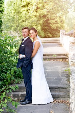 Gelin Damat duran ve ona sarılarak. 