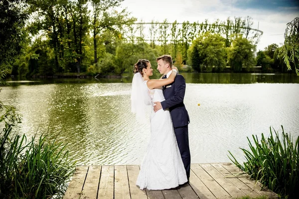 Wedding session in the park — Stock Photo, Image