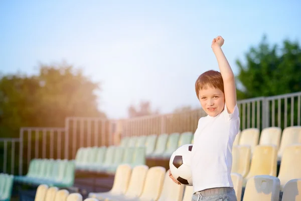 Jongetje - voetbal team fan - — Stockfoto