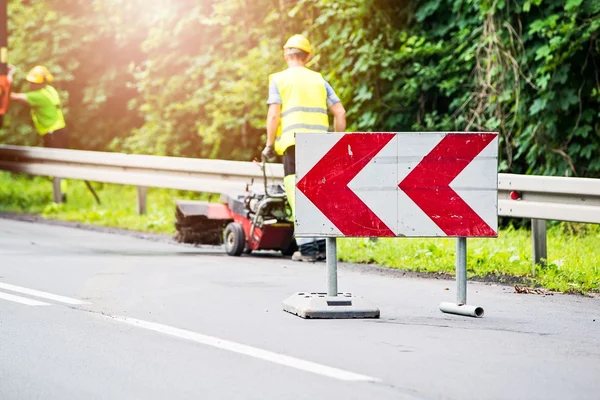 Panneaux routiers informant sur le détour — Photo