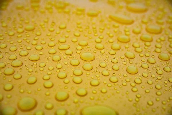 Hydrophobic effect on car varnish after using ceramic coating. — Stock Photo, Image