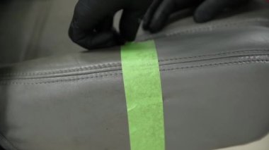 Deri araba koltuğunu temizledikten önce ve sonra