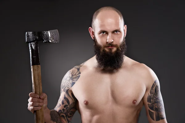 Naked lumberjack. — Stock Photo, Image