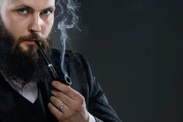 Pipe smoker — Stock Photo, Image