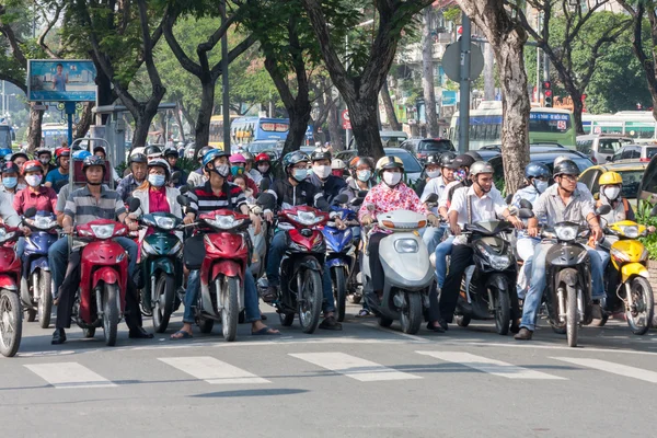 Motocyklisté, čekání — Stock fotografie